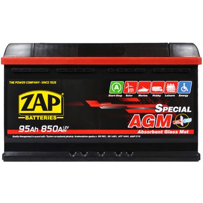 ZAP AGM (L5) 95Ah 850A R+ 59502z фото