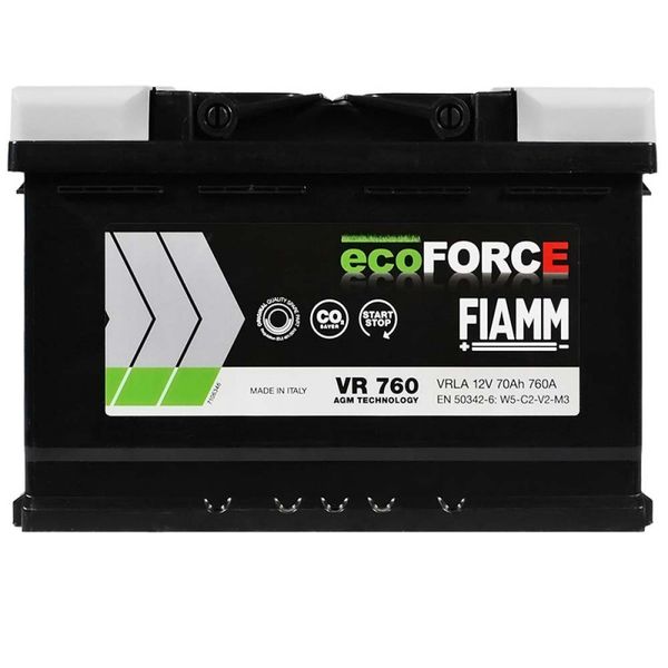 FIAMM Ecoforce AGM 70Аh 760А R+ 7906200 фото