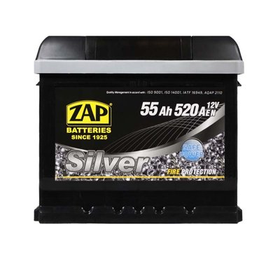 ZAP Silver 55Ah 520A R+ 5558z фото