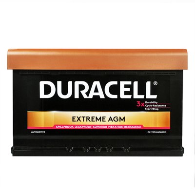 DURACELL Extreme AGM (L4) 80Ah 800A R+ 016580010801 фото