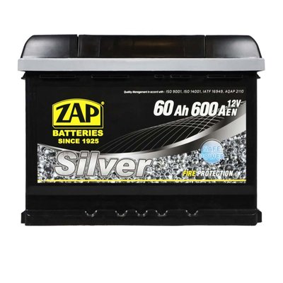 ZAP Silver 60Ah 600A R+ 56083z фото