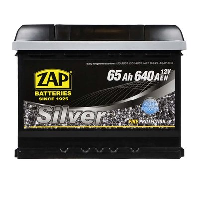 ZAP Silver 65Ah 640A R+ 56583z фото