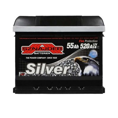 SZNAJDER Silver 55Ah 520A R+ (правый +) LB1 (h=175) 55587 фото