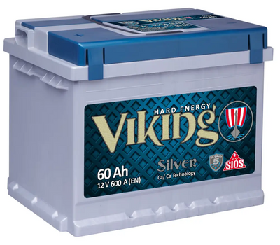 Акумулятор Viking Silver 6СТ-60Ah Аз 600А (0) (L2)  27239 фото