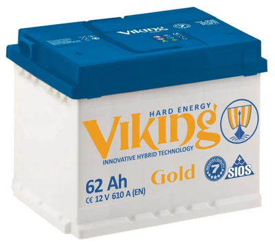 Акумулятор Viking Gold 6СТ-62Ah Аз 610А (1) (L2)  27903 фото